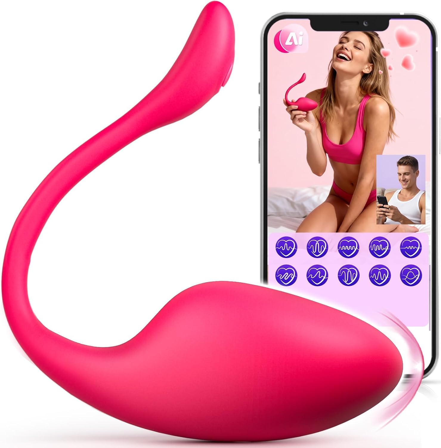 Pink ElixirEgg wearable vibrator with app image