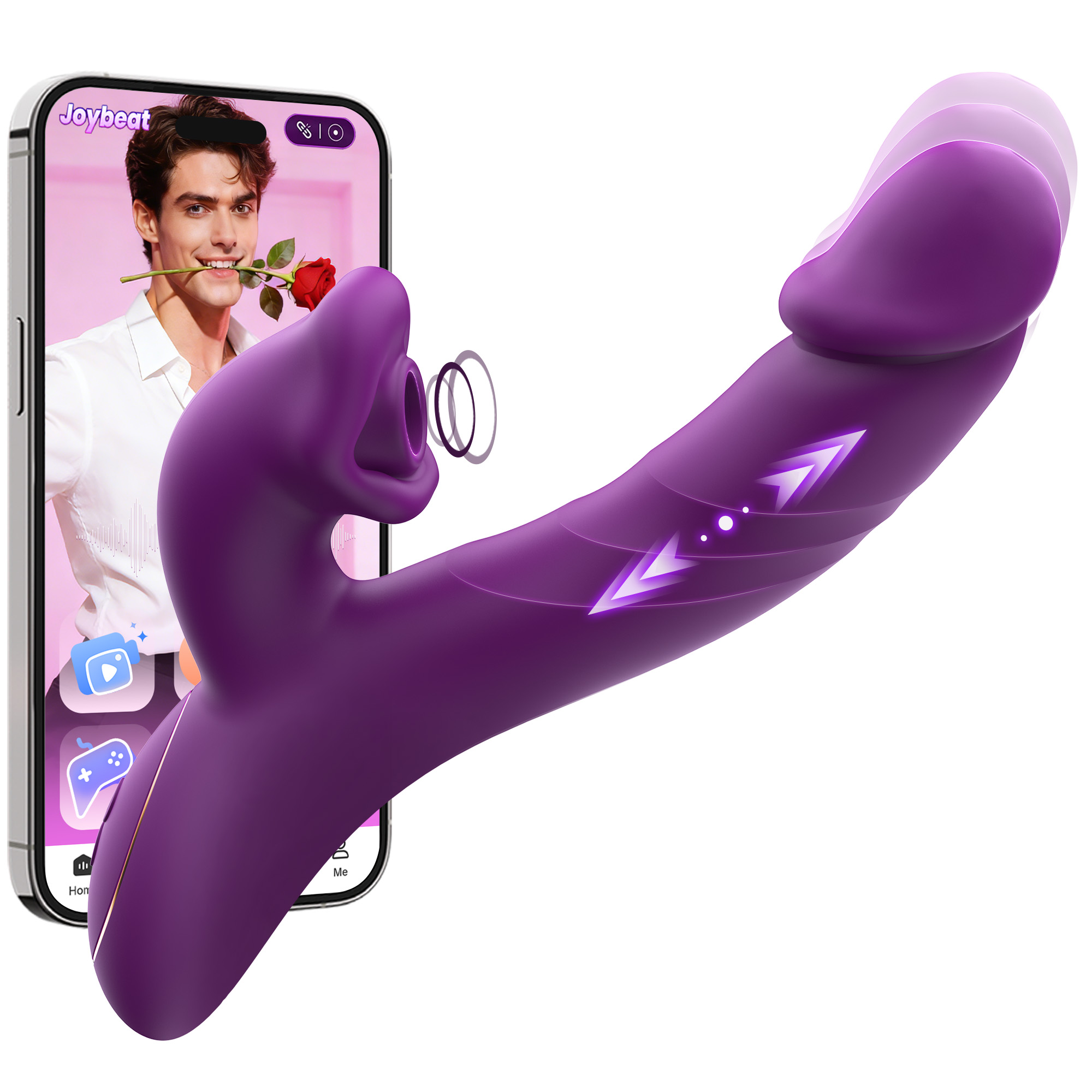 Purple Vanellope suction and thrusting toy with app image